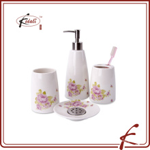 White Ceramic Bathroom Accessories Sets for Home Decor